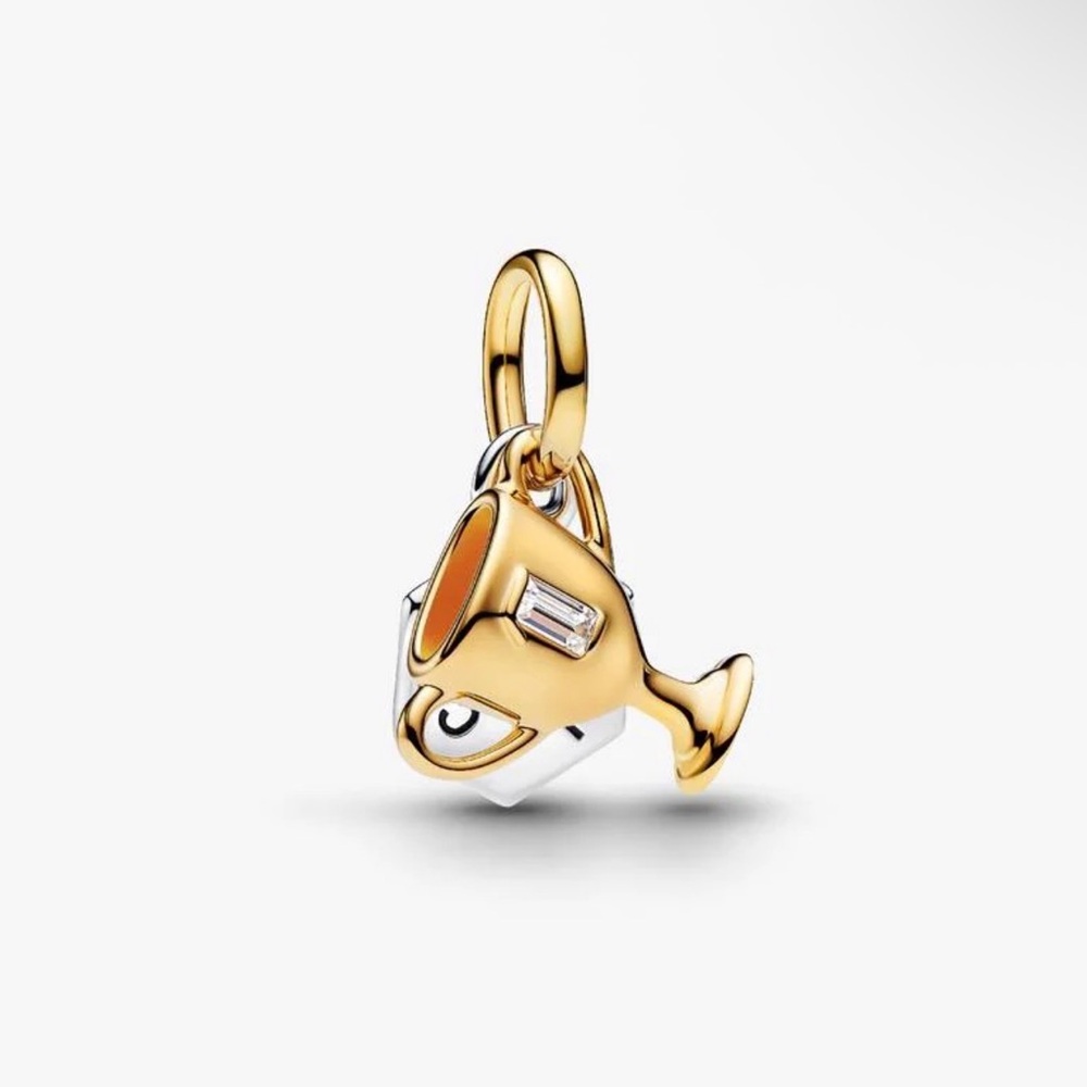 Authentic Pandora Engravable Trophy Double Dangle Charm